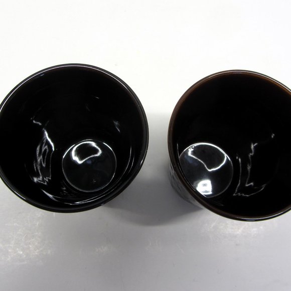 Pair of 12 oz Kahlua Coffee Cups Mugs Brown Embossed/Raised Coffee Bean Design. - Picture 7 of 7